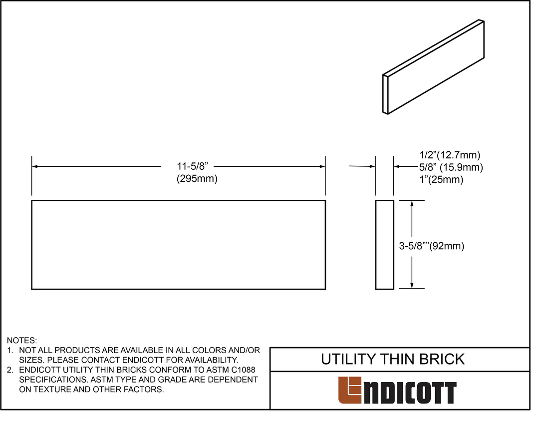 Image drawing of Endicott Norman Thin Brick